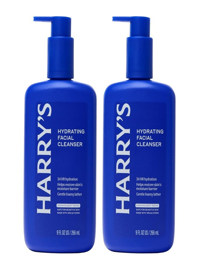Harry's Harry’s Hydrating Facial Cleanser for Men, Gentle Face Wash with 10% Glycerin, Dermatologist Tested, 9 Fl Oz, 2 Pack - Image 1